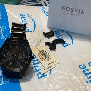 Black fossil watch